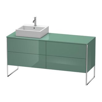 Duravit Mueble De Ba&ntilde;o Duravit Xsquare De 160,0 X 54,8 Cm, 4 Cajones Xs4924l, Color (frente/cuerpo): Jade Laca Alto Brillo - Xs4924l0303