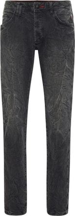 Philipp Plein Skull slim-cut jeans - men - Cotton/Elastane - 34 - Grey
