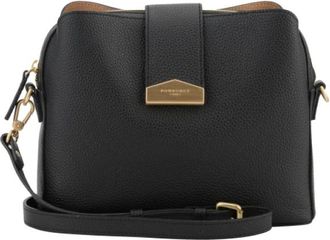 Pourchet Tassen, Dames, Zwart, ONE Size, Leer, Cavalcade MM Schoudertas