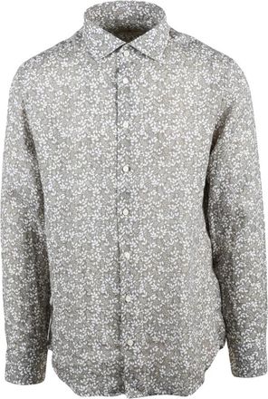 Bastoncino Linnen Overhemd - Heren - Casual Overhemden - Veelkleurig - 3XS - Linnen - Overhemden
