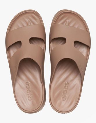 Crocs Womens Crocs GETAWAY PLATFORM Womens Sliders Latte - Cream - Size: 7
