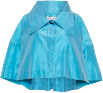 Viktor & Rolf Extreme taffeta shirt jacket - women - Silk/Polyester - S - Blue