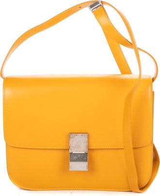 Celine Pre-owned Womens Medium Classic Box Shoulder Bag - Yellow - One Size