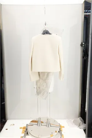 Celine Womens Jacket Icone White Cashmere (capra Hircus)