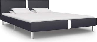 vidaXL Vidaxl - Estructura De Cama Sin Colch&oacute;n Cuero Sint&eacute;tico Negro 120x200 Cm