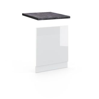 Vicco Panel Frontal Fame-line, Blanco Alto Brillo, 60 Cm, Et Antracita