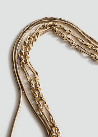 Mango Collana doppia combinata oro - Donna - Taglia unica - MANGO