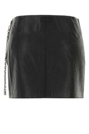 Alexander Wang 1wc1265381 001 Black Exterior: Leather Gonne Skirt