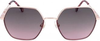 Carolina Herrera Brown Pink Shaded Hexagonal Ladies Sunglasses HER 0183/S 0NOA/M2 55