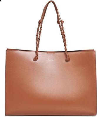 Jil Sander Tangle Tote - Dames - Shoppers - Bruin - ONE Size - Leer - Tassen