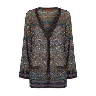 Missoni Cardigans, female, Multicolor, Size: XS Multicolour Sweater Aw25 Stylish Layering