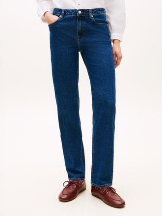 Tommy Hilfiger Weite Jeans TOMMY HILFIGER, Damen, Gr. 30, L&auml;nge 32, emi, Obermaterial: 99% Baumwolle, 1% Elasthan, unifarben, oversize normal, Jeans Weite Jeans, mit