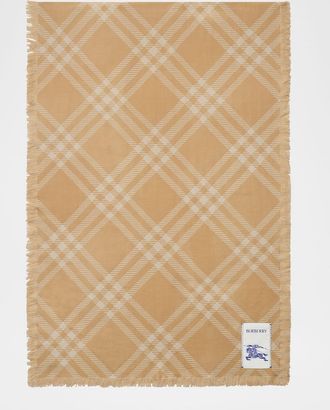 Burberry Wool & Silk Check EKD Scarf