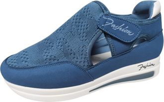 Generic Womens Orthopedic Running Trainers Womens Wide Fit Slip on Sneakers Mesh Breathable Loop Size Large Shoes Hook Heel Comfortable Casual Flat Womens Wom