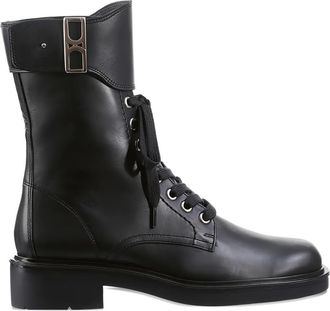 Högl Nick leren combat boots met veters - Zwart