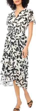 Vince Camuto Tiered Ruffle Maxi Dress in New Ivory at Nordstrom, Size X-Small