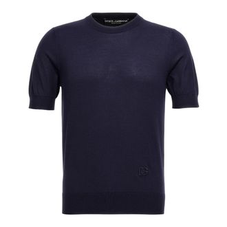 Dolce & Gabbana Zijde Pullover - Heren - Truien - Blauw - Maat: S Zijde