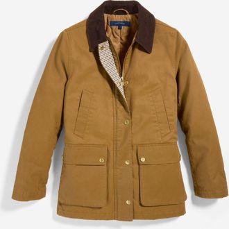 Cole Haan Womens Waxed Cotton Hunter Jacket - Beige Size Medium