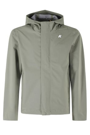 K-Way Green Jacko Stretch 2L Magnetic-Closure Polyester Jacket