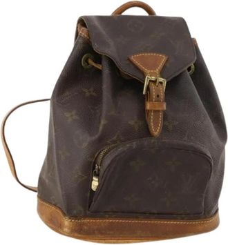 Louis Vuitton Pre-owned Backpacks, female, Brown, Size: ONE SIZE Pre-owned Mini Montsouris Backpack