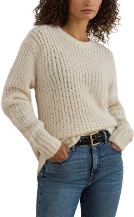 Lauren Ralph Lauren Oversize Open Stitch Sweater in Mascarpone Cream at Nordstrom, Size X-Small
