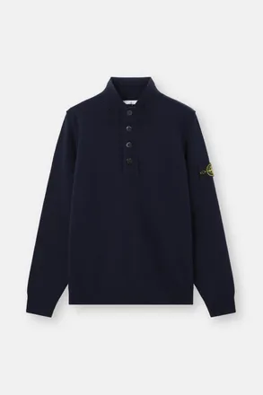 Stone Island BUTTON THRU 5100040 SWEATER Size: 3XL, colour: NAVY