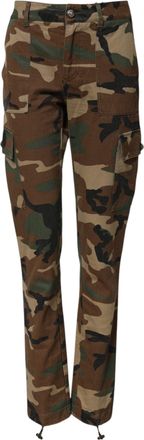 Dolce & Gabbana Womens Multicolor Camouflage Cargo Pants Cotton