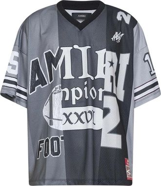 Amiri T-Shirts, male, Black, Size: M Spliced Oversized T-Shirt