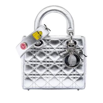 Dior Pre-owned Lady Dior - Dames - Pre-owned - Grijs - Maat: ONE Size Leer