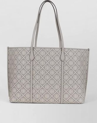 Tory Burch monogram shoulder tote bag structured silhouette