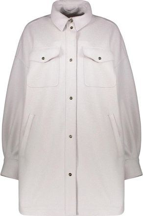 Herno Klassieke wollen jas met meerdere zakken - Dames - Mantel - Grijs - 3XL - Wol - Jassen