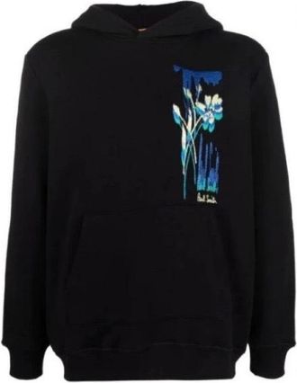 Paul Smith Bloemenpaneel Motief Hoodie - Heren - Hoodies - Zwart - S - Katoen - Hoodies & sweatvesten