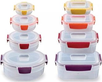 Joseph Joseph Nest Lock Joseph Joseph 8-piece Multicolour Mixed Food Container Set, Ideal Para Almacenar Y Transportar Alimentos, Herm&eacute;ticos, Apilables, Aptos Para 
