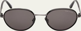 Tom Ford Mens Jet-02 Metal Round Sunglasses