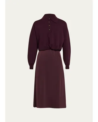 3.1 Phillip Lim Ultra-Fine Merino Wool Combo Dress