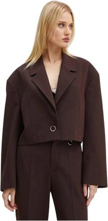 &Aacute;eron Oversize Blazer - Dames - Blazers - Bruin - M - Polyester - Jassen