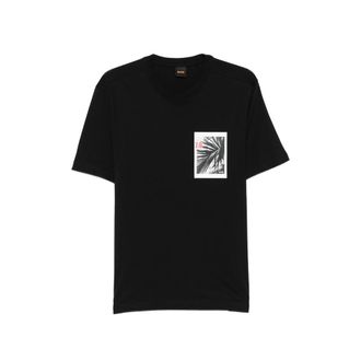 HUGO BOSS Palm-tree Short-sleeve T-shirt