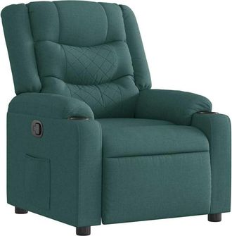 vidaXL Sillón reclinable de tela verde oscuro Vidaxl