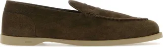 John Lobb Mud Suede Pace Loafers