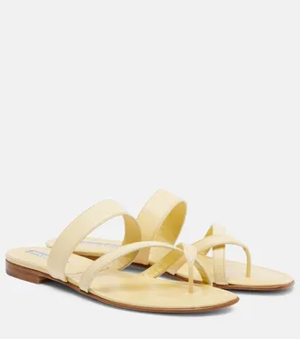 Manolo Blahnik Susaflat leather thong sandals