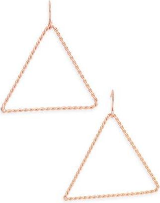Karine Sultan Open Triangle Drop Earrings in Rose Gold at Nordstrom Rack