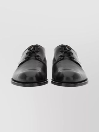 Our Legacy leather round toe loafers karasu model