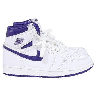 Nike Air Jordan 1 Retro High Court Sneakers in Purple Leather