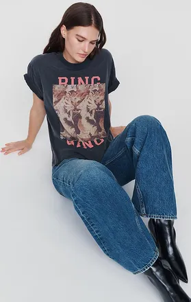 Anine Bing Cade 100% Cotton Tiger Tee