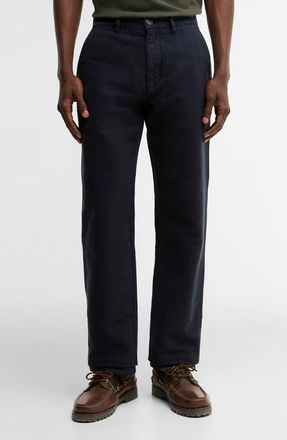 Barbour Moleskin Tailored Fit Pants in Navy at Nordstrom, Size 34