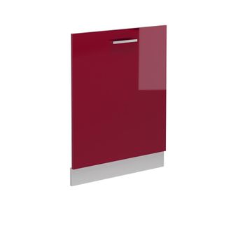 Vicco Tapa Del Lavavajillas R-line, Rojo Burdeos Alto Brillo, 60 Cm Sin Encimera Vicco