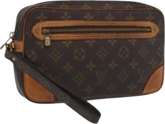 Louis Vuitton Pre-owned Clutches, female, Brown, Size: ONE SIZE Pre-owned Marly Dragonne GM Clutch Bag