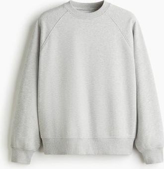 H&M Oversized Fit Sweatshirt in Gray Melange at Nordstrom, Size Xx-Large