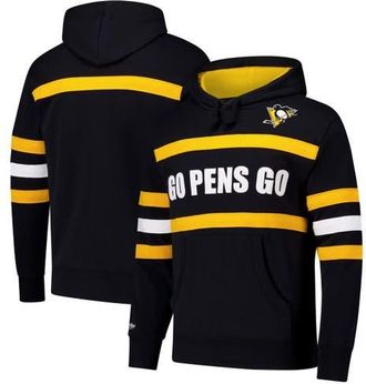 Mitchell & Ness Mens Mitchell & Ness Black Pittsburgh Penguins Head Coach Slogan Pullover Hoodie at Nordstrom, Size Xx-Large