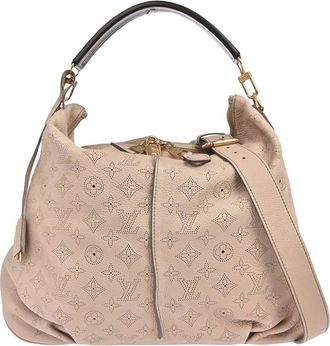 Louis Vuitton Selene Mahina Leather Beige Leather Handbag (Pre-Owned)